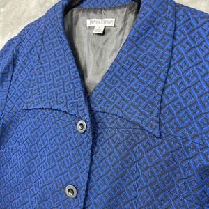 Vintage Pendleton Blazer Jacket Womens 16 Blue Virgin Wool Classic Preppy